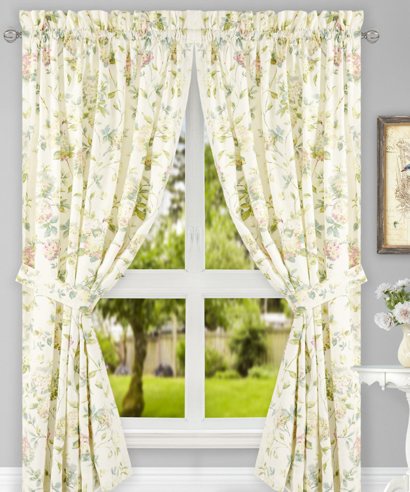 Abigail Tailored Panels with Ties, Multi, 82"x84"