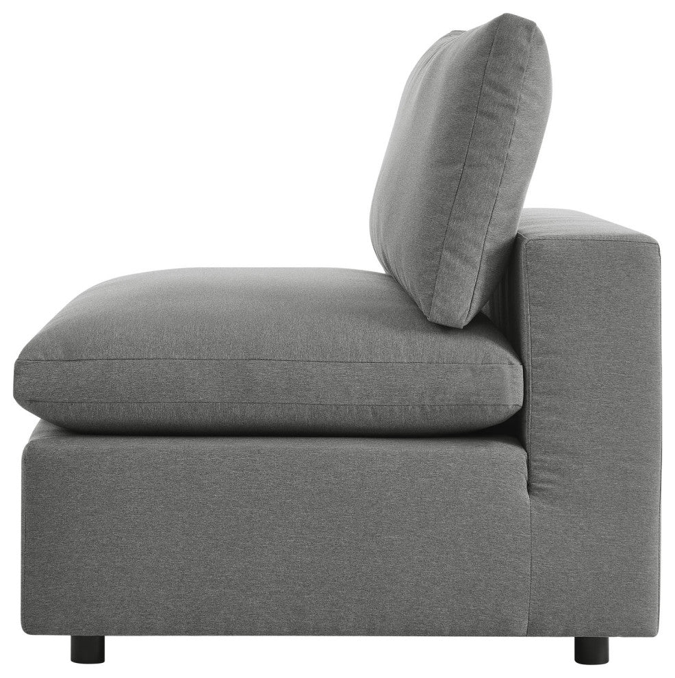 Modular Lounge Sectional Deep Sofa Set, Charcoal Gray, Modern, Outdoor