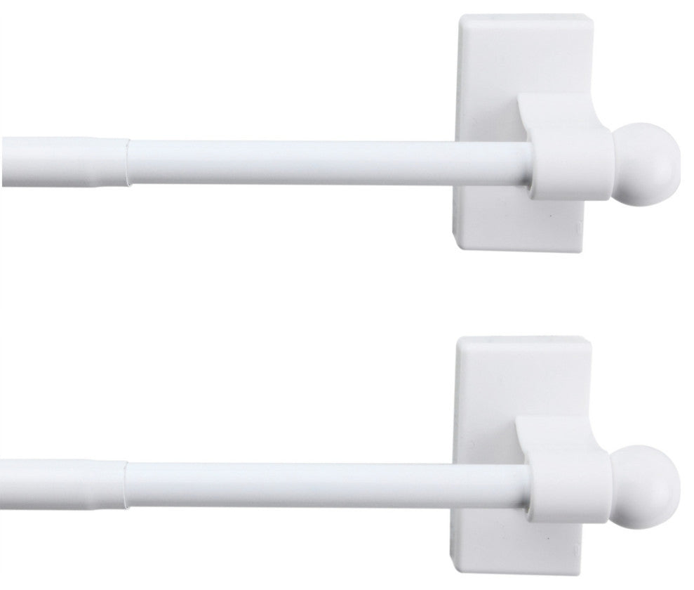 Magnetic Rod 7/16" 48-84" Long, Set of 2, White