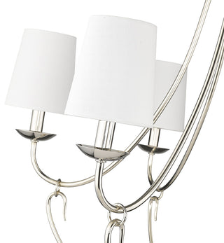 6 Light 28.5 in. Polished Nickel Chandelier