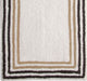 Bath Rug Cotton, 50"x30", White and Multi Beige, , GSF 180, Tonal Stripe