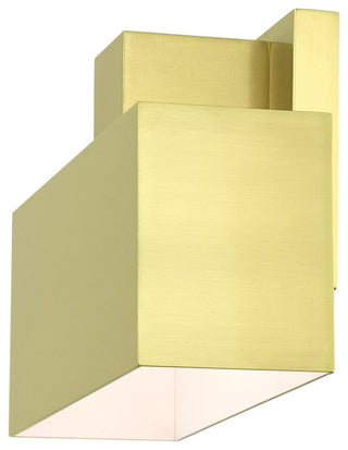 Satin Brass Contemporary, Refined Outdoor Wall Sconce