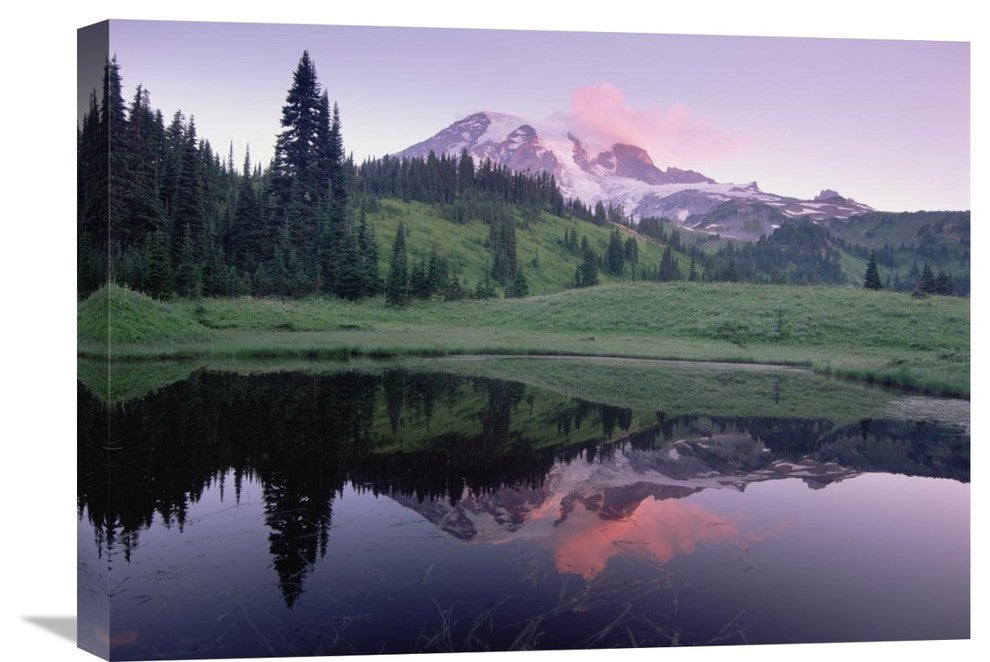 "Mt Rainier Reflected In Lake, Mt Rainier National Park, Washington" Artwork