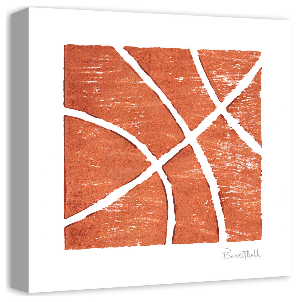 Basketball Lines 16x16 Canvas Wall Art