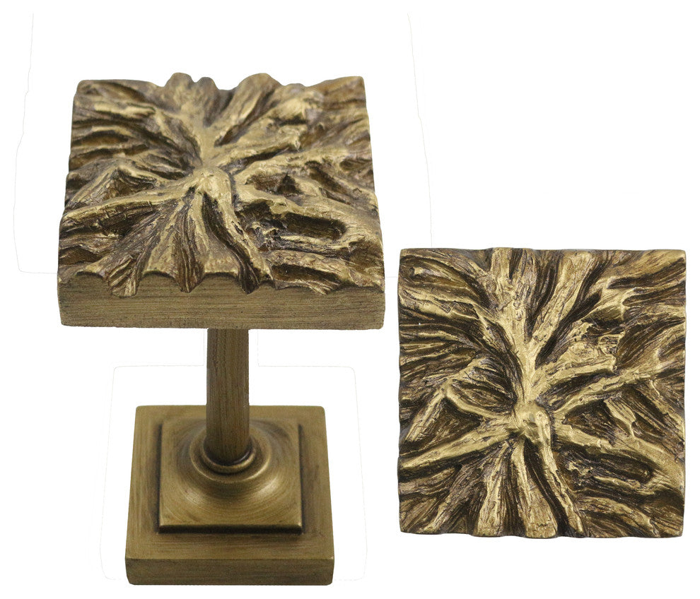 Urbanest Root Medallion Drapery Holdback, Renaissance Gold, Set of 2