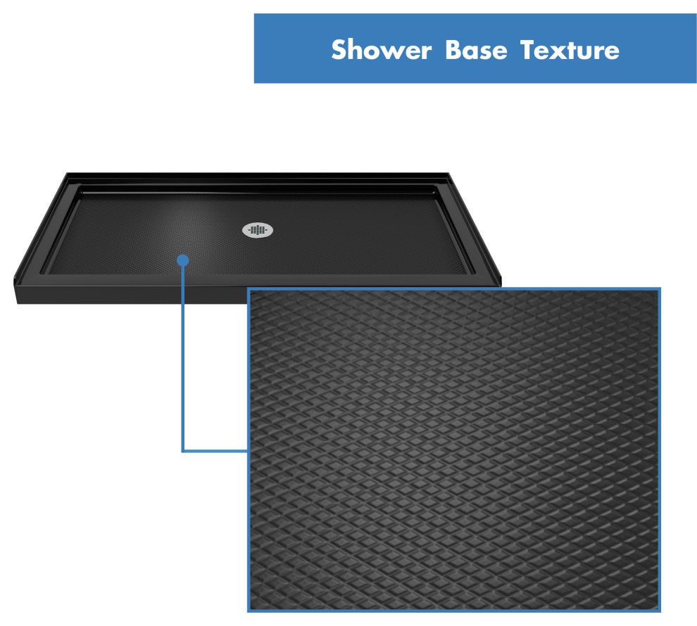 Dreamline Black Center Drain Shower Base