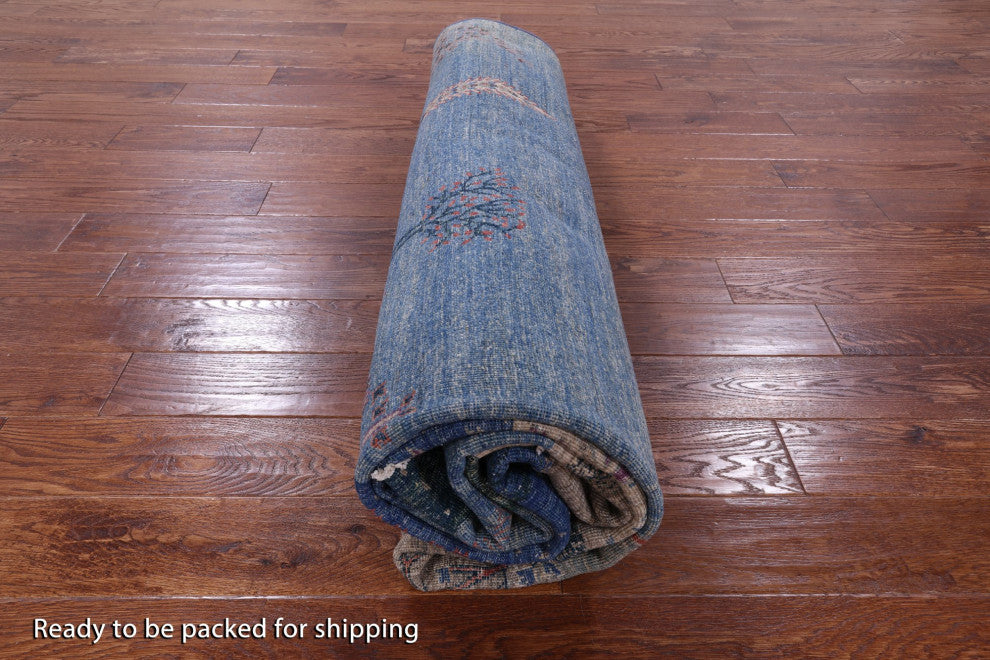 8' 1" X 10' 0" Tribal Persian Gabbeh Handmade Wool Rug Q9718