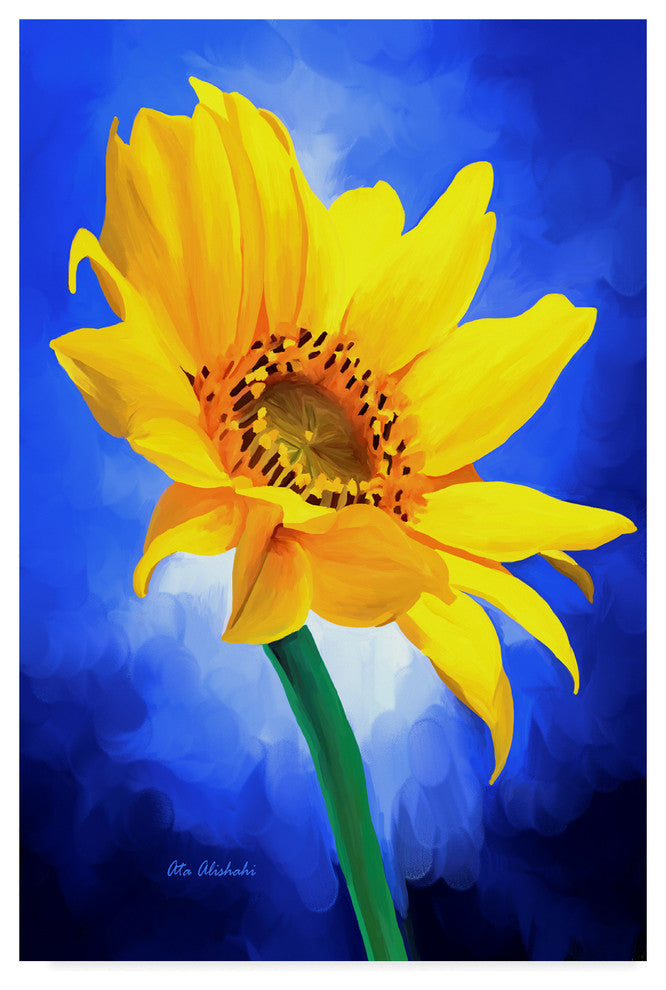 "Sun Flower" by Ata Alishahi, Canvas Art, 16"x24"