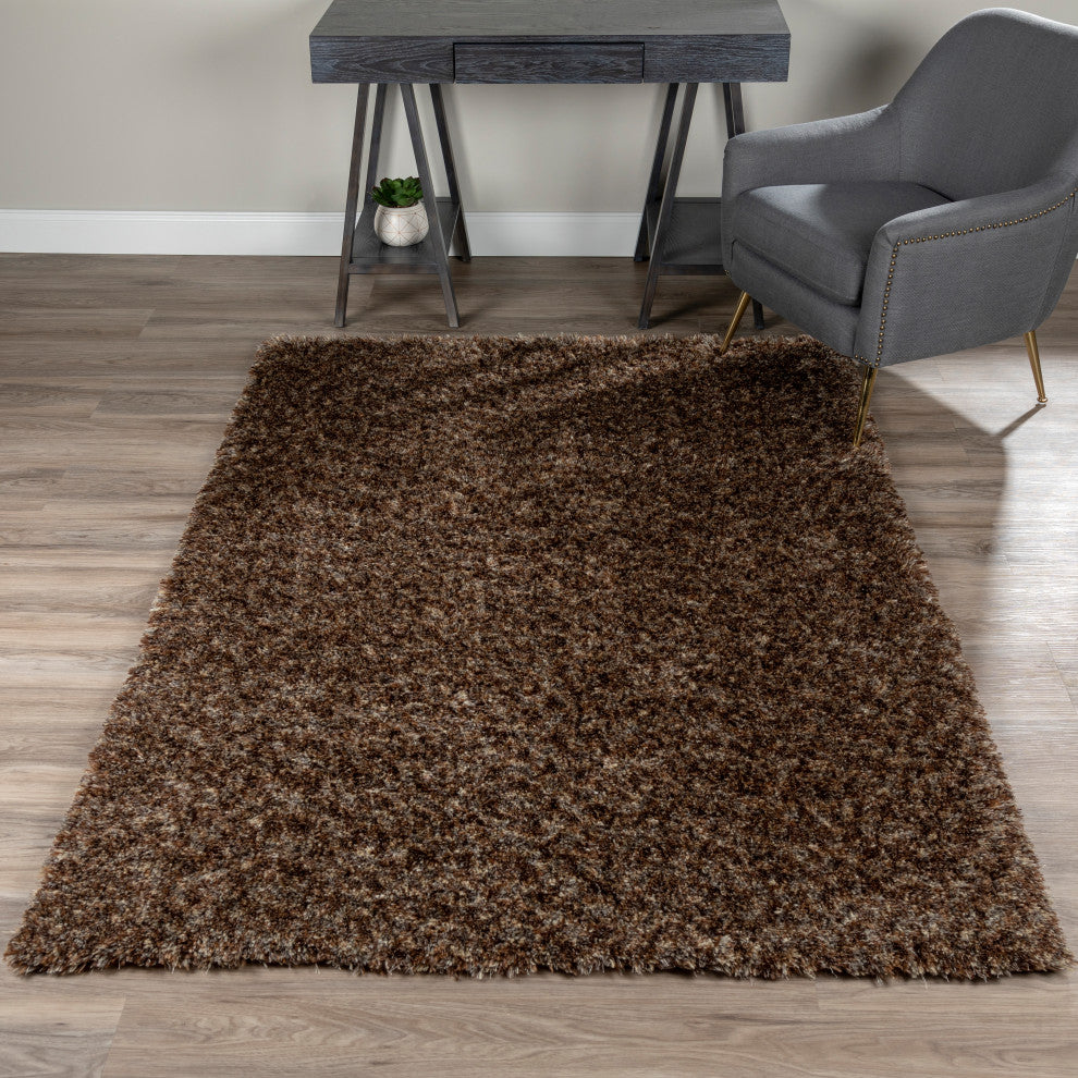 Addison Retreat Casual Multi-Tonal Shag Area Rug, 8'x10', Fudge, Art22Fu8X10