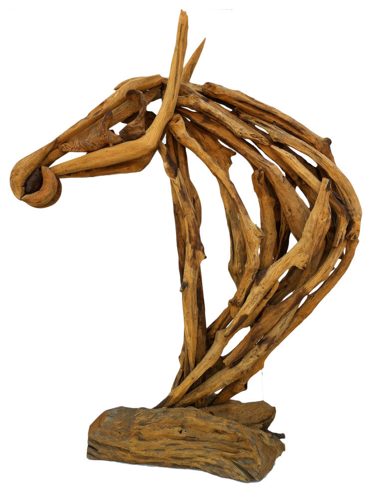 Teak Horse Head