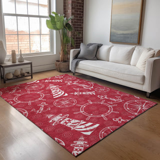 Addison Premium Washable Mayfield AMF154 Red 2'6" x 3'10" Rug