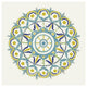 "Lakai Circle V Blue and Yellow" Digital Paper Print by Kathrine Lovell, 20"x20"