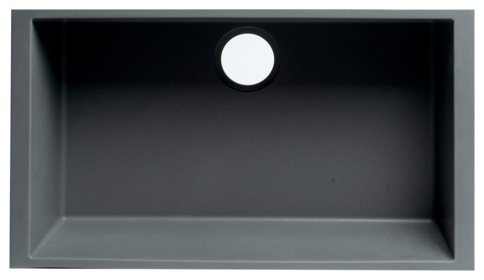 ALFI brand AB3020UM-T Titanium 30" Undermount Granite Composite Kitchen Sink