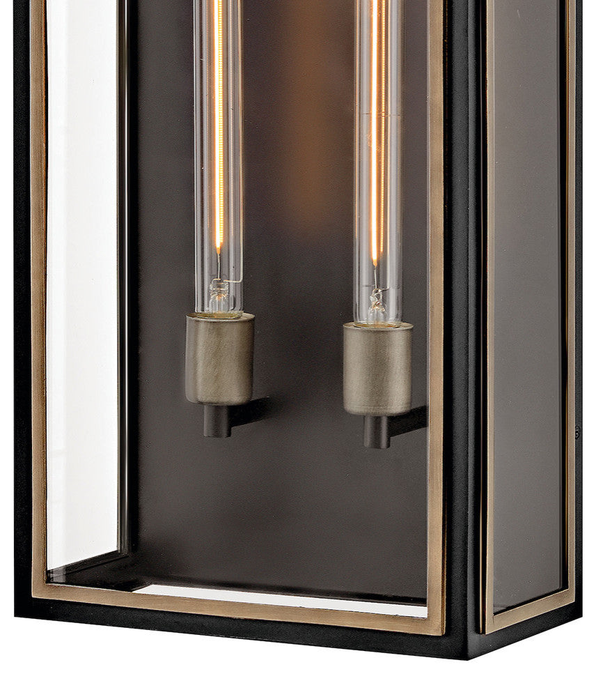 Hinkley Shaw Large Wall Mount Lantern, Black