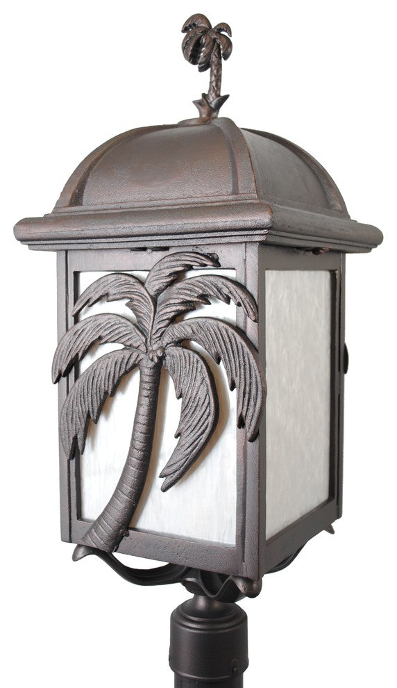 Americana Palm Tree Post Mount, Old Copper