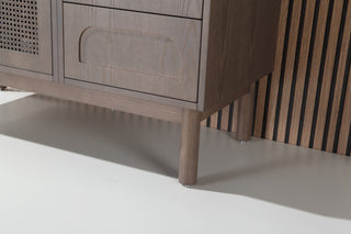 Nara Mid-Century Freestanding Bathroom Vanity, Chestnut Oak, 48"