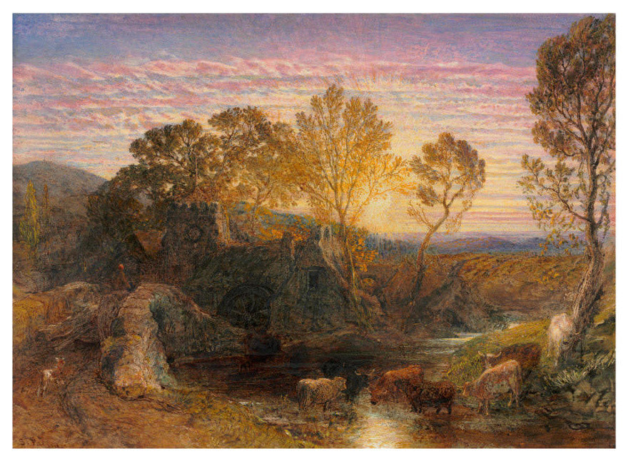 "The Golden Hour, 1865" Digital Paper Print by Samuel Palmer, 24"x18"