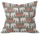 Holli Zollinger Elephant And Umbrella Throw Pillow