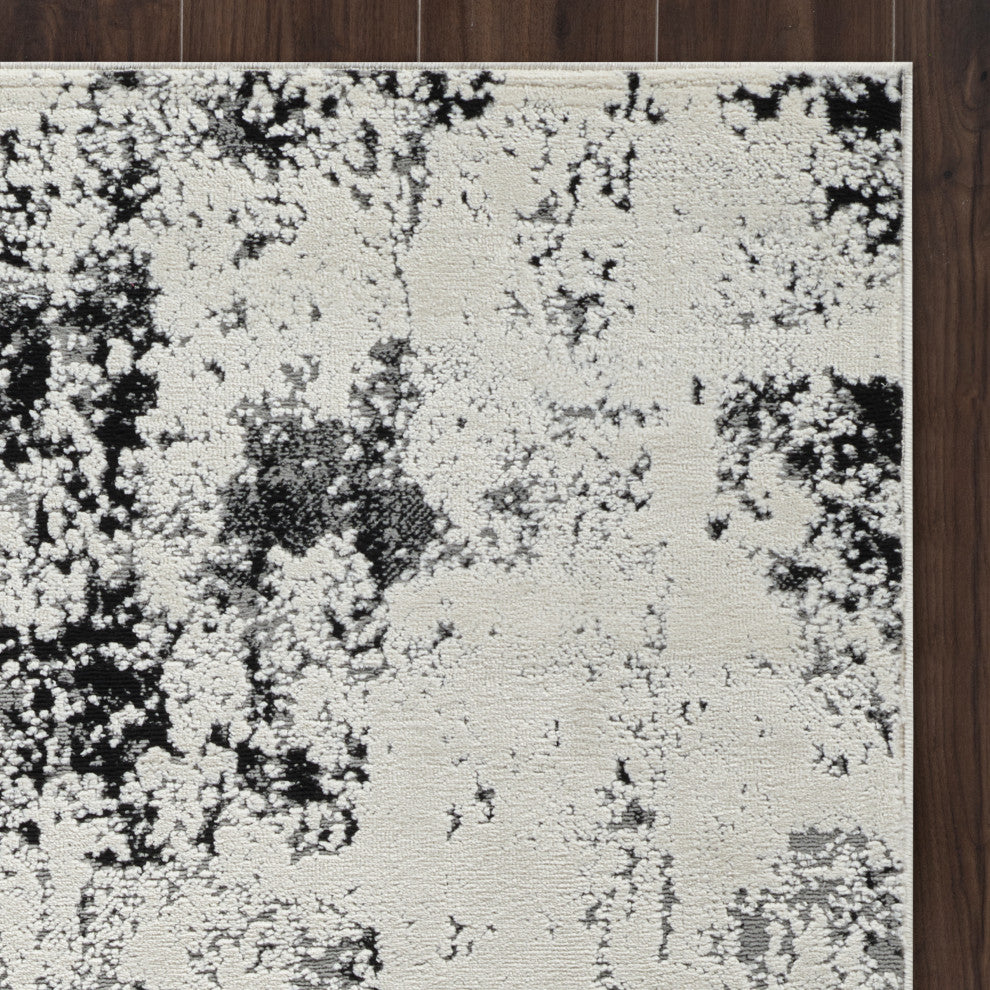 High-Low Pablo Ivory/Grey Rug