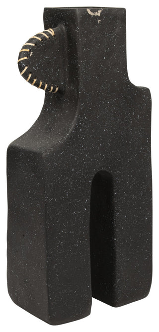 Ecomix, 21"H Abstract Vase, Black