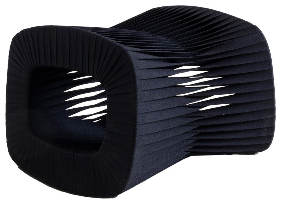 Seat Belt Ottoman, Black