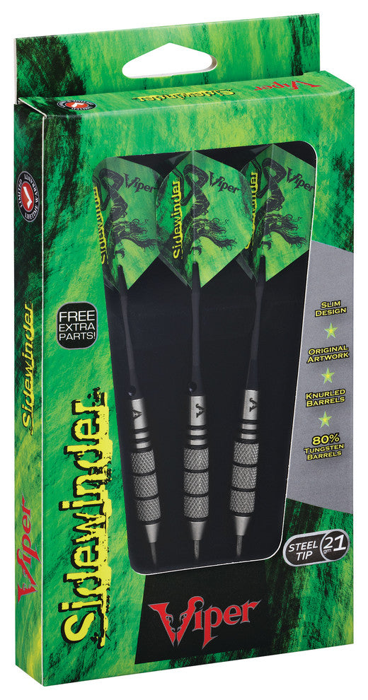 Sidewinder Tungsten Steel Tip Darts, 2, 1 Grams