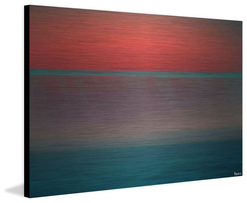 "Orange Sunset" Print on Brushed Aluminum, 45"x30"