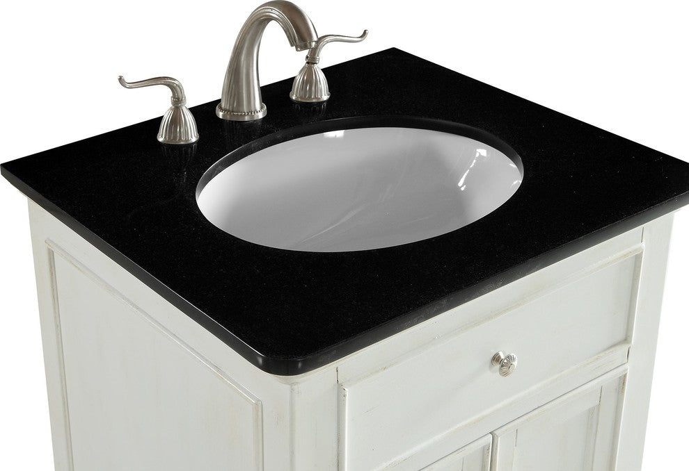 Elegant VF12324AW 24" Single Bathroom Vanity Set, Antique White