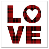 Plaid Love 16x16 Canvas Wall Art