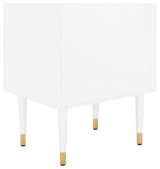 Safavieh Couture Neptune 2 Drawer Side Table, White/Gold