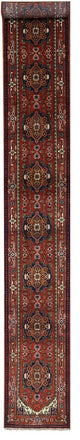 New Red Oriental Runner 3'x20' Heriz Serapi Hand Knotted Wool Area Rug H9214