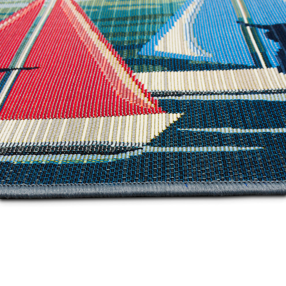 Esencia See Spot Sail Indoor/Outdoor Mat Blue 2'x2'10"