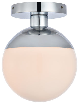 Elegant Eclipse 1-Light Chrome Flush Mount
