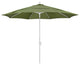 11' Aluminum Umbrella Collar Tilt Matted White, Olefin, Terrace Fern