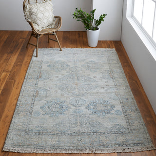 Weave & Wander Ramey Vintage Space Dyed Wool Rug, Tan/Gray, 7'6"x9'6"