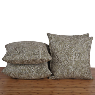Paisley Suede 4 Piece Pillow Shell Set, Dried Herbs, 20"x20"