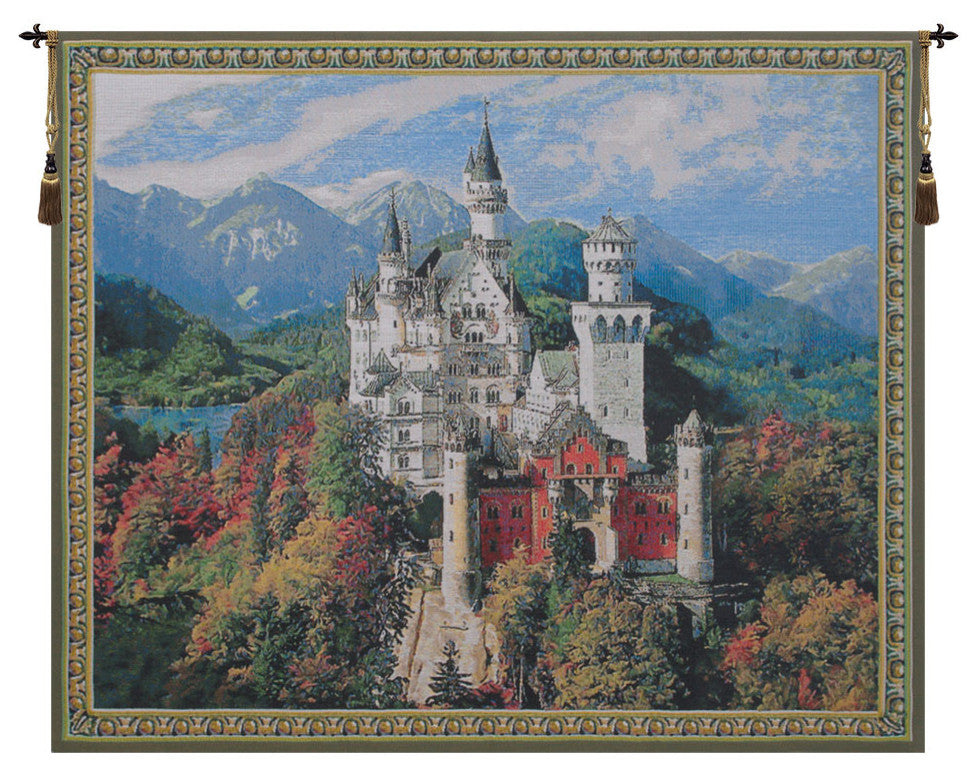 Neuschwanstein Castle Bright Belgian Wall Tapestry