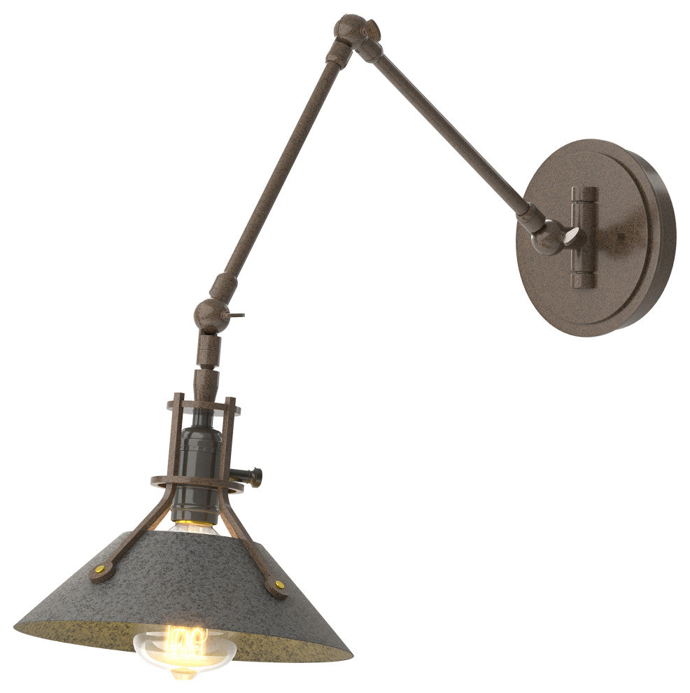Henry Sconce, Bronze Finish, Natural Iron Accents