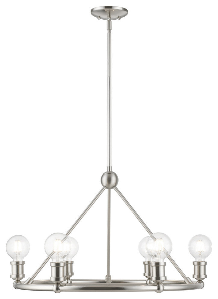 Lansdale 6 Light Brushed Nickel Chandelier