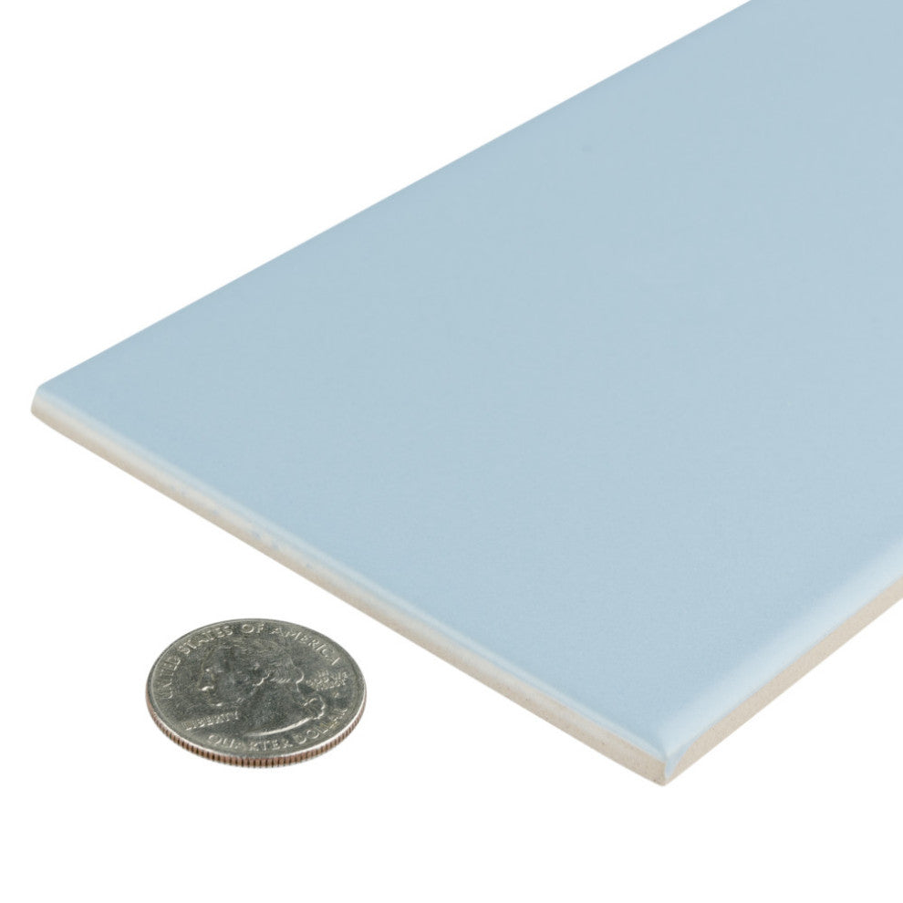 Projectos Matte Ceramic Floor and Wall Tile, Sky Blue