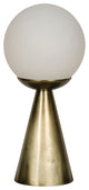 Merle Table Lamp, Antique Brass, Metal and Glass