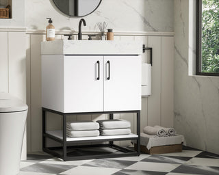 Home Living 24" Single Bathroom Vanity, White