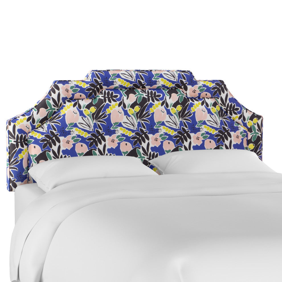King Headboard, Parker Floral Cobalt