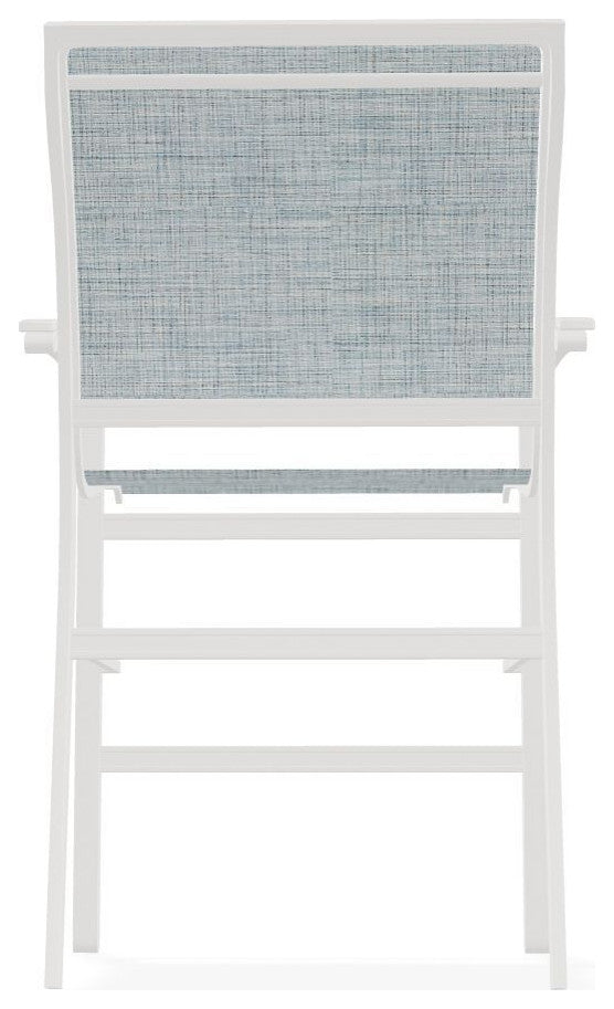 Bazza Sling Balcony Height Stackable Outdoor Stool, Charm/Snow