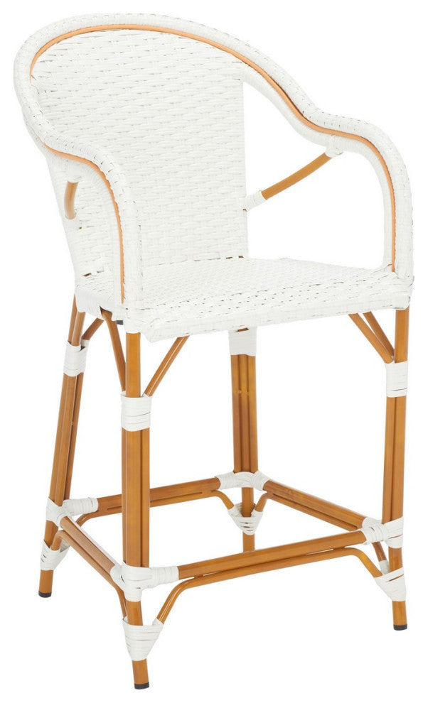 Safavieh California Counter Stool W Arm, White
