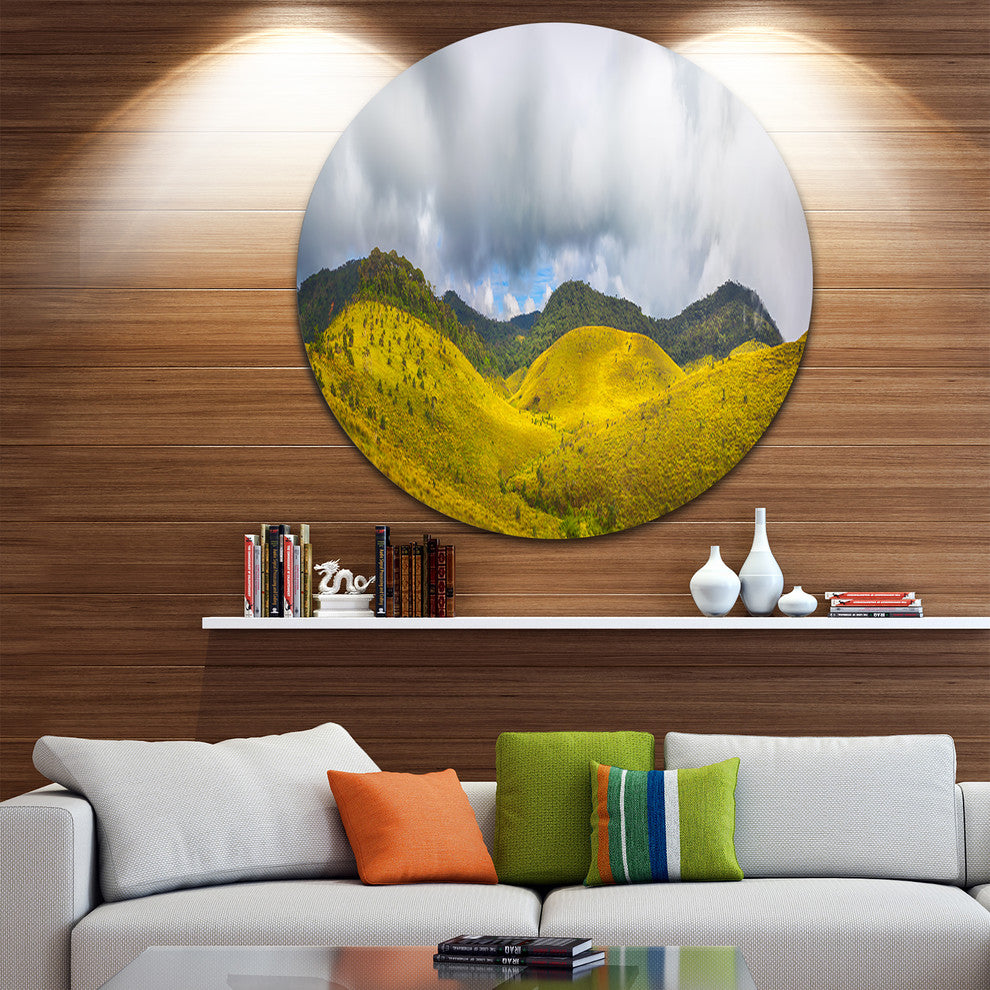 The Horton Plains, Landscape Painting Round Wall Art, 11"