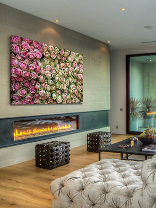 "Roses in Pink" Painting Print on Wrapped Canvas