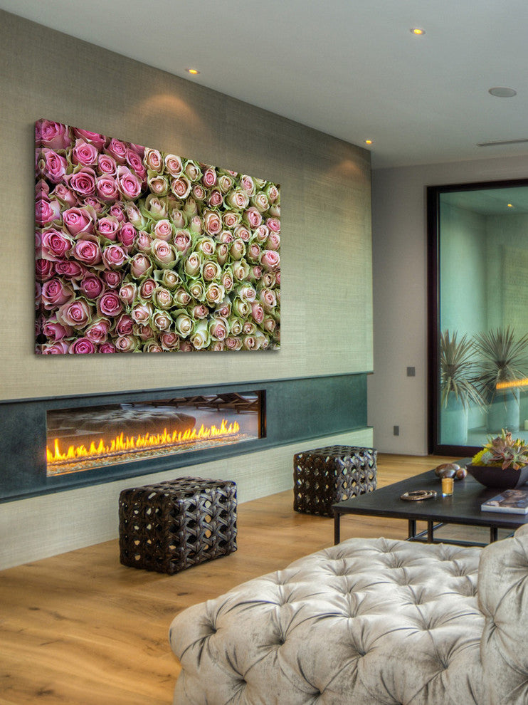 "Roses in Pink" Painting Print on Wrapped Canvas
