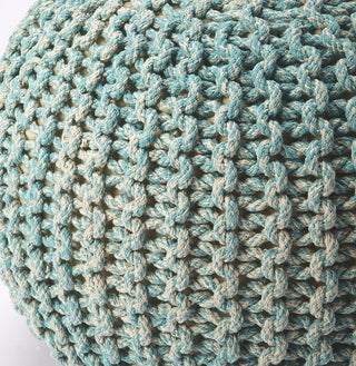 Butler Pincushion Woven Pouffe, Green