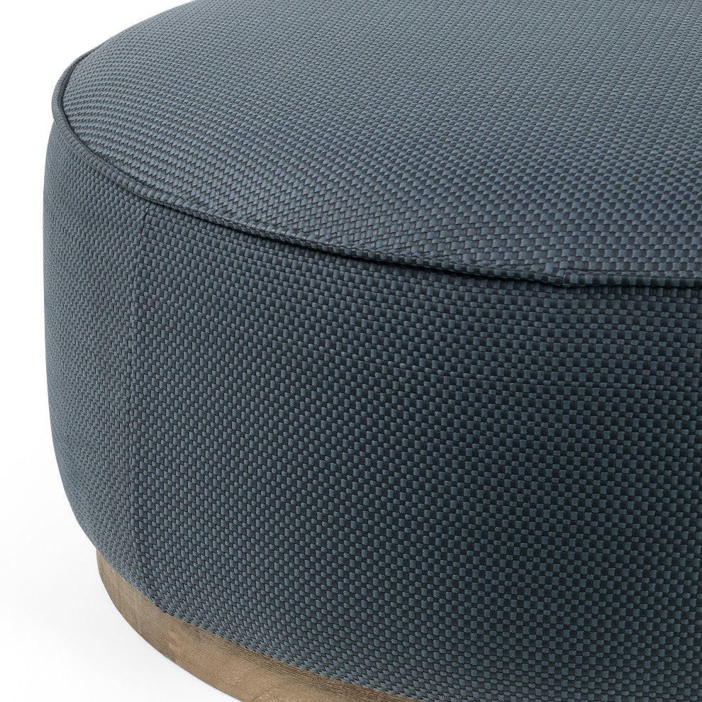 Sinclair Large Round Ottoman-Cobalt